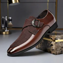 Monk strap cuir véritable Zavio Firenze
